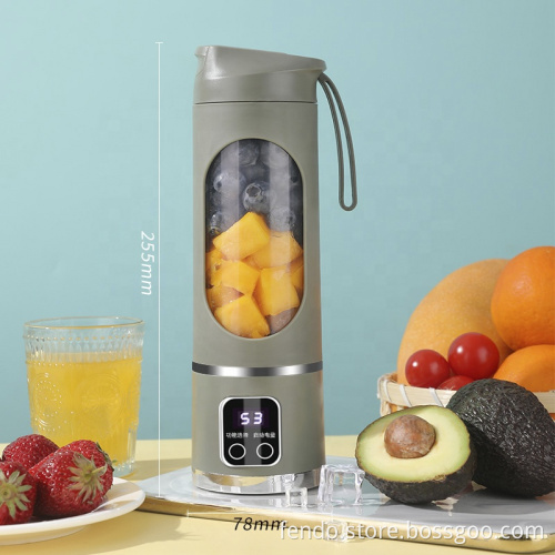 Portable Rechargeable Electric Vacuum Blender for Hot Sale: 450ml Automatic Fruit Juicer